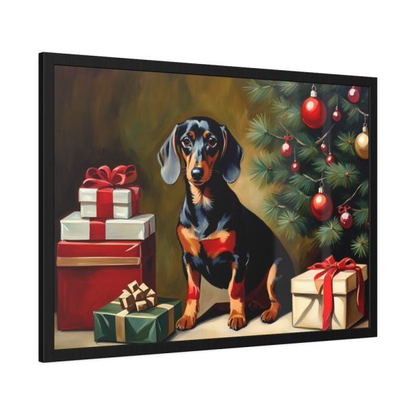 93855-205.jpg Dachshund Vintage Christmas Framed Poster
