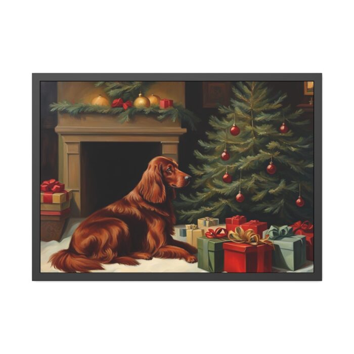 Irish Setter Vintage Christmas Framed Poster - Image 5