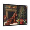 93855-209.jpg Irish Setter Vintage Christmas Framed Poster