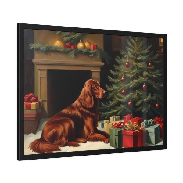 93855-209.jpg Irish Setter Vintage Christmas Framed Poster