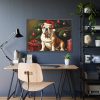93855-218.jpg English Bulldog Vintage Christmas Framed Poster