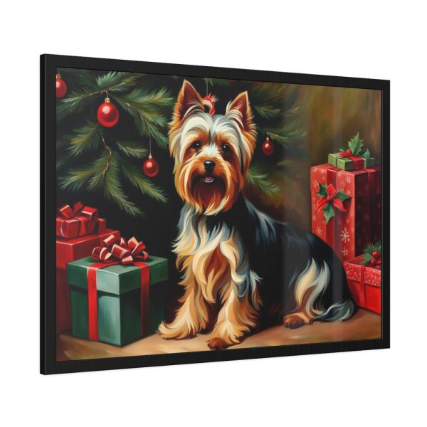 93855-221.jpg Yorkshire Terrier Vintage Christmas Framed Poster