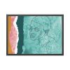 Abstract Black Woman Face Framed Poster