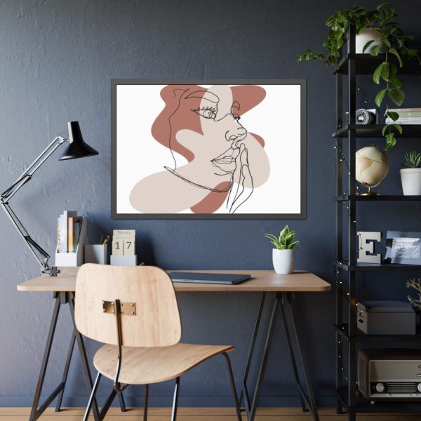 Abstract Woman's Face Framed Poster