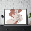 Abstract Woman's Face Framed Poster