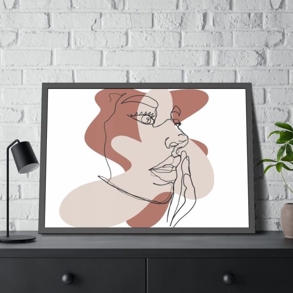 Abstract Woman's Face Framed Poster