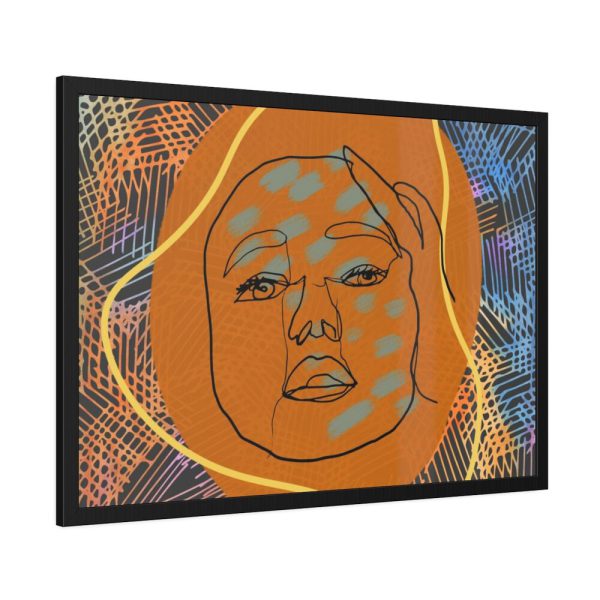 93855-313.jpg Abstract Minimalist Face Framed Poster