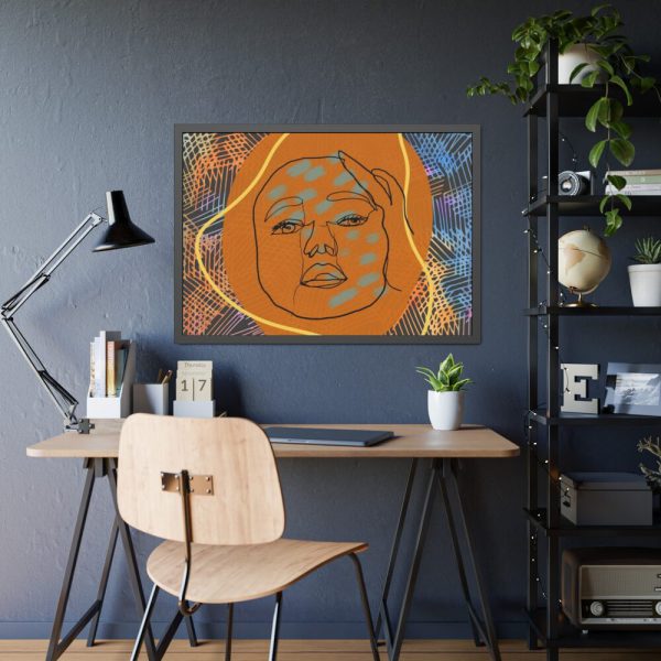 93855-314.jpg Abstract Minimalist Face Framed Poster
