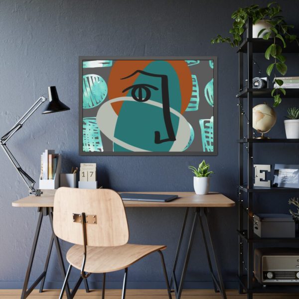 93855-318.jpg Picasso Style Face Framed Poster