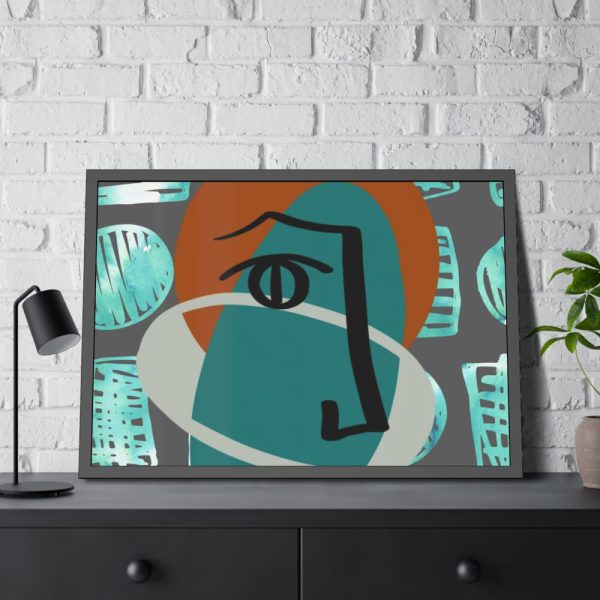 93855-319.jpg Picasso Style Face Framed Poster