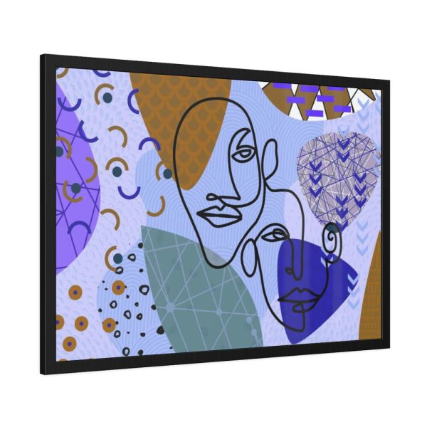 93855-321.jpg Line Art Abstract Face Illustration Framed Poster