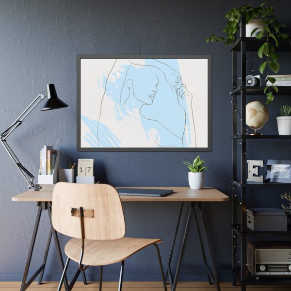 93855-326.jpg One Line Drawing Of a Lady Framed Poster