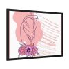 93855-333.jpg Pink Abstract Shapes and a Pink Frame Framed Poster