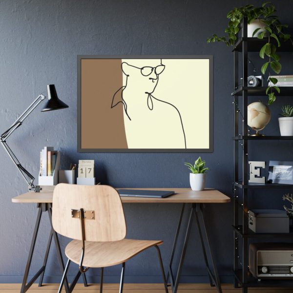 93855-338.jpg Man Holding a Cup of Coffee Framed Poster