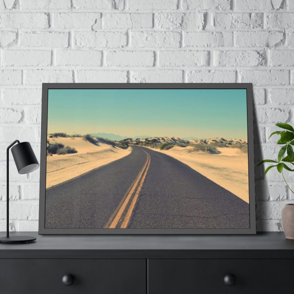 93855-347.jpg Road In A Desert Framed Poster