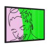 93855-349.jpg Woman Smiling and Looking Down Framed Poster