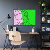 93855-350.jpg Woman Smiling and Looking Down Framed Poster