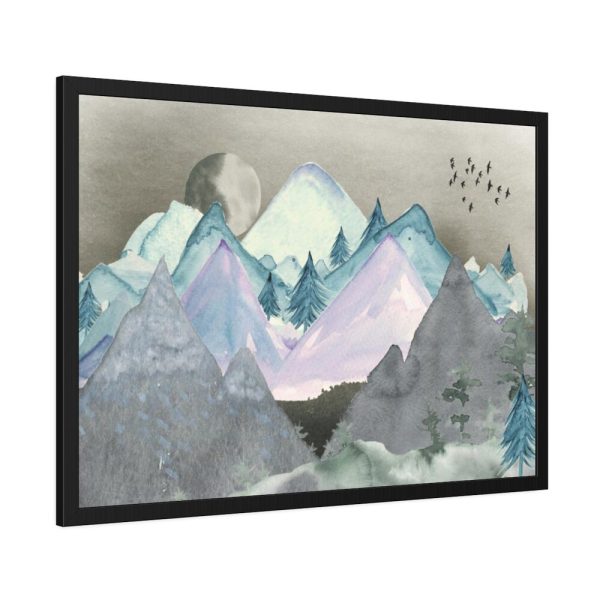 93855-405.jpg Mountain Landscape Watercolor Framed Poster