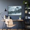 93855-418.jpg Car in Mountain Landscape With Snowy Trees Framed Poster