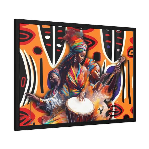 93855-425.jpg Native African Musicians Framed Poster