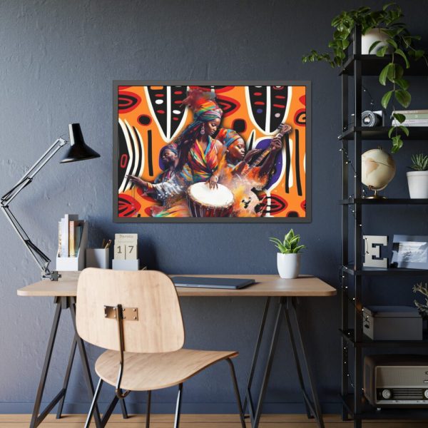 93855-426.jpg Native African Musicians Framed Poster