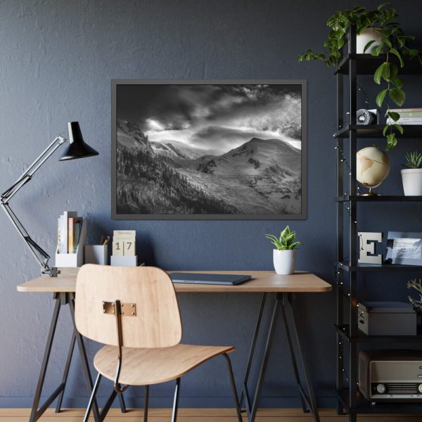 93855-450.jpg Mountain in Black and White Framed Poster