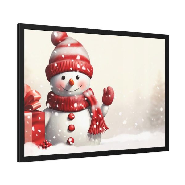 93855-457.jpg Cute Snowman With Copy Space Framed Poster