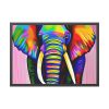 Rainbow Colored Elephant I Framed Poster
