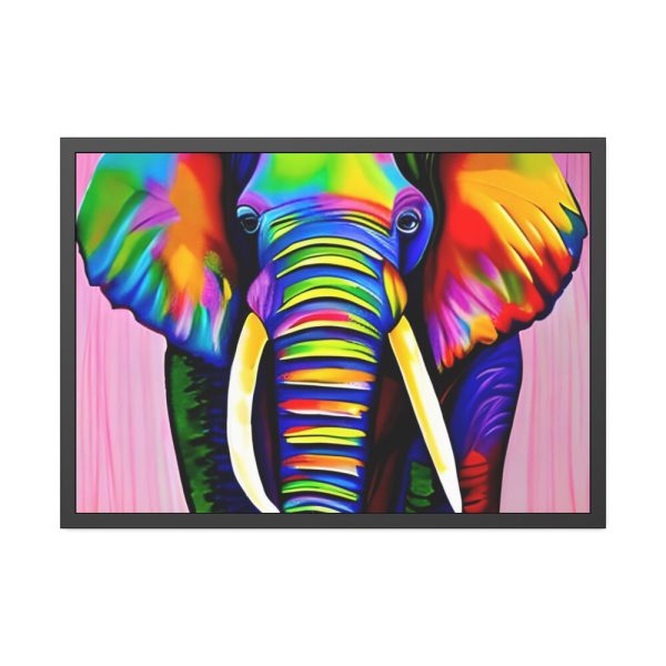 Rainbow Colored Elephant I Framed Poster