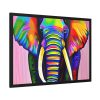 Rainbow Colored Elephant I Framed Poster