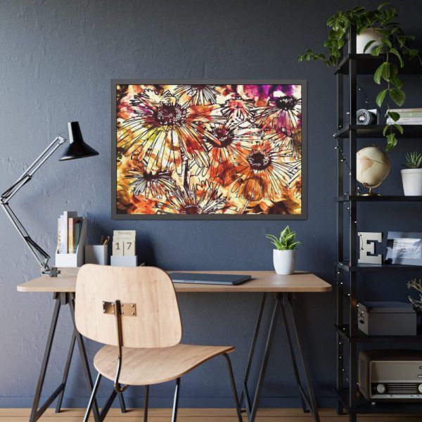Abstract Flowers Framed Poster