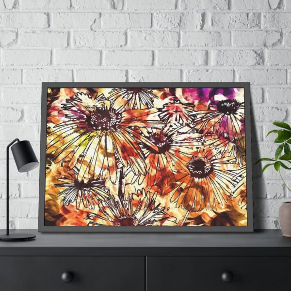 Abstract Flowers Framed Poster