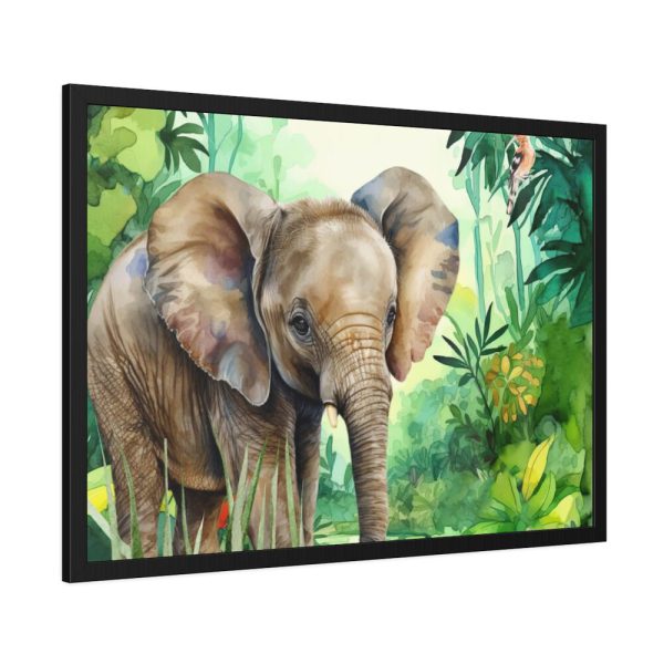 Elephant in African Jungle Framed Poster