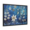 Blue Floral Seamless Pattern Framed Poster