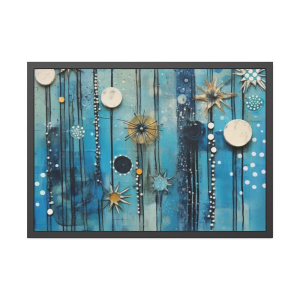 93855-504.jpg Geometric Abstract Blue Painting Framed Poster