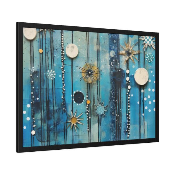 93855-505.jpg Geometric Abstract Blue Painting Framed Poster