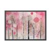 93855-508.jpg Whimsical Pink Winter Forest Art Framed Poster