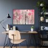 93855-510.jpg Whimsical Pink Winter Forest Art Framed Poster