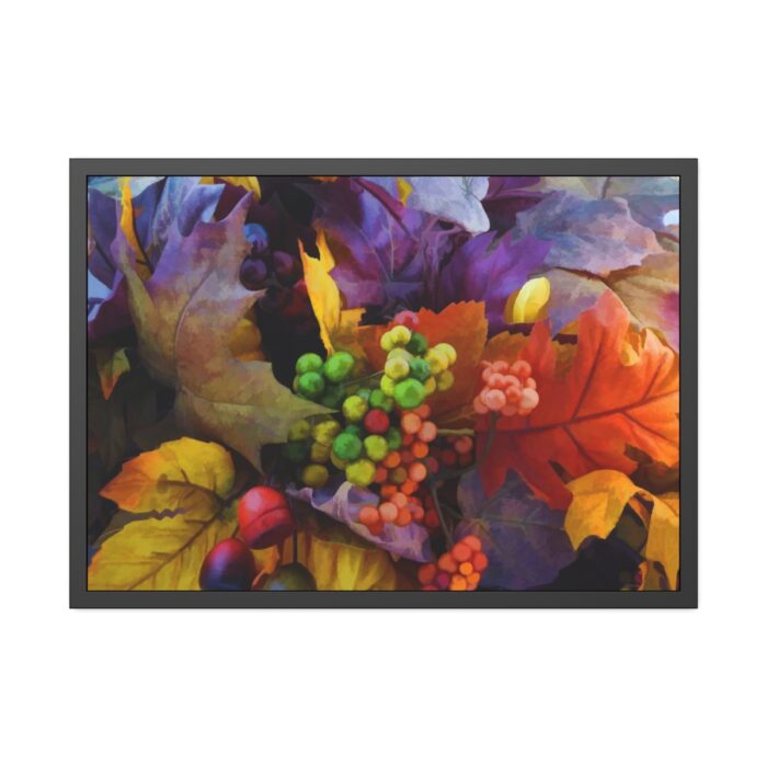 Autumn Leaves, Berries, Acorns Framed Poster - Image 5