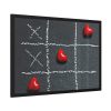 Tic Tac Toe Love Heart Framed Poster