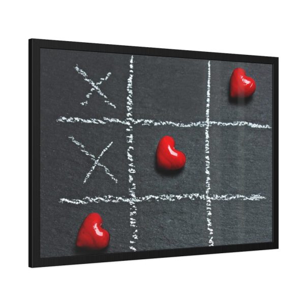 Tic Tac Toe Love Heart Framed Poster