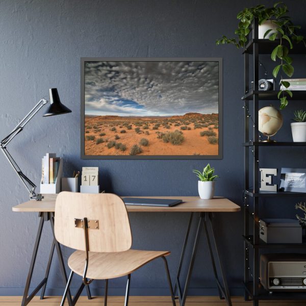 93855-62.jpg Clouds Drift over the Arizona Desert Framed Poster