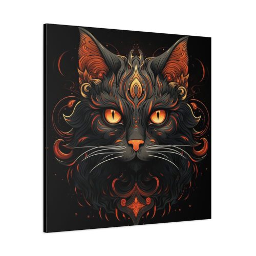 Halloween Mystic Black Cat Standard Canvas