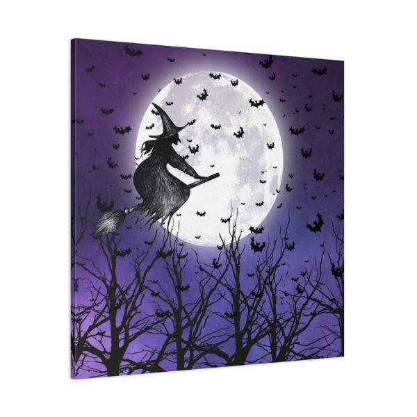 101419-115.jpg Halloween Witch Flying Broom Standard Canvas