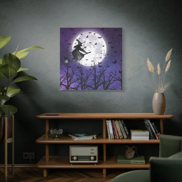 101419-119.jpg Halloween Witch Flying Broom Standard Canvas