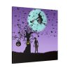 101419-120.jpg Witch Flying With Bats in Front of a Full Moon Standard Canvas