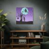 101419-124.jpg Witch Flying With Bats in Front of a Full Moon Standard Canvas