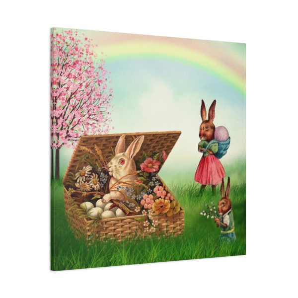 Easter Bunny in Basket Standard Canvas