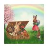 Easter Bunny in Basket Standard Canvas