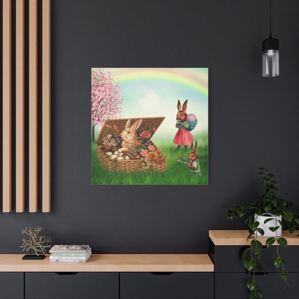 Easter Bunny in Basket Standard Canvas